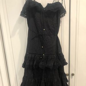 Zimmerman size 1 black lace and tie dress